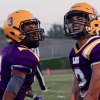 Lemoore's Nicholas Gonzalez (right) celebrates with teammate Cory Whitmore after a reception for a long gain.